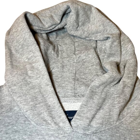 American Eagle Hoodie Womens Medium Grey Pink Logo Casual Sweatshirt Cozy Trendy - Picture 4 of 13